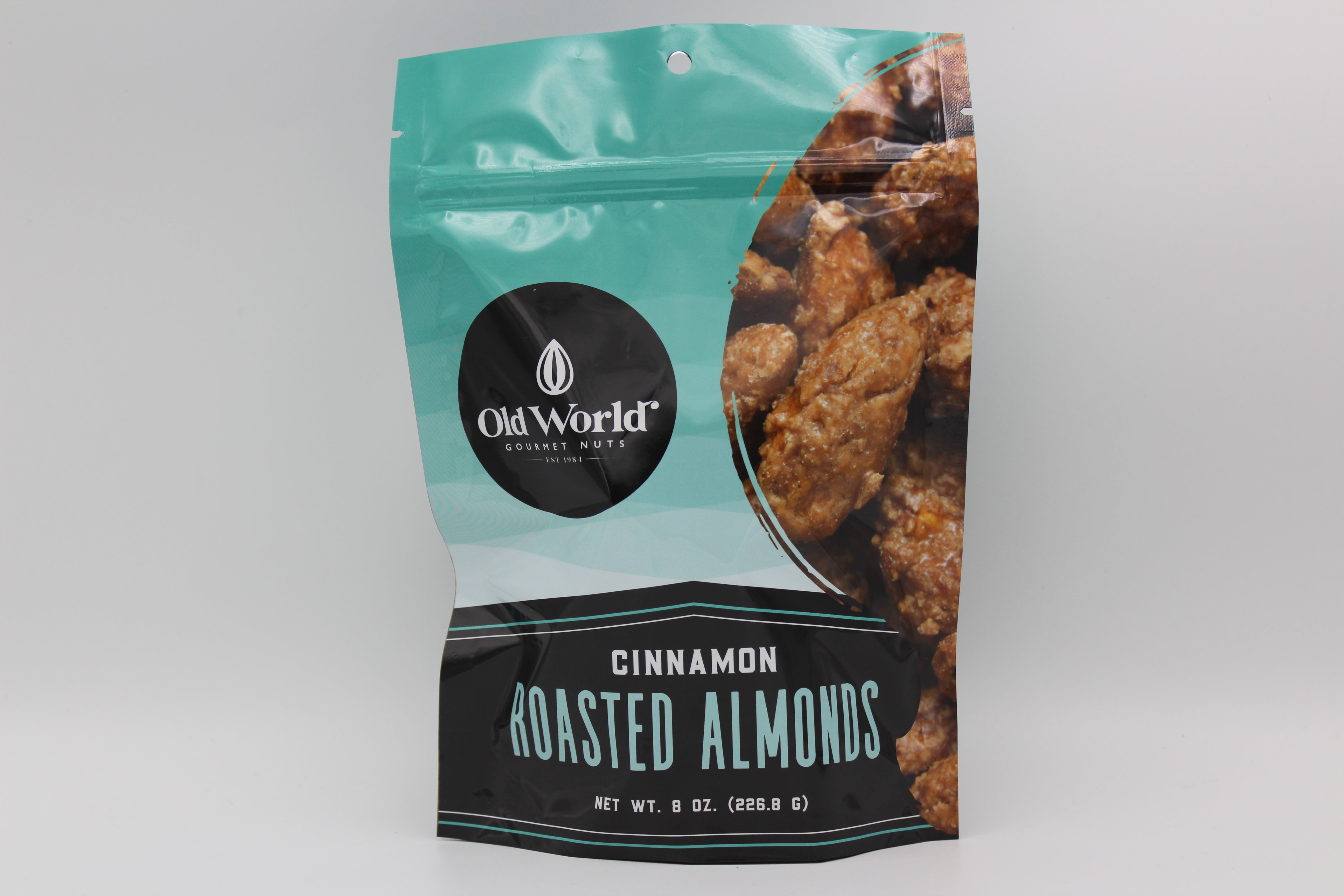 8 oz. Pouch - Cinnamon Roasted Almonds – Old World Gourmet Nuts