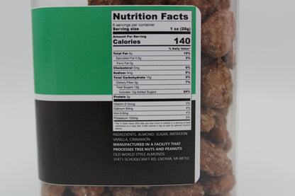 8 oz. Jar - Cinnamon Roasted Almonds