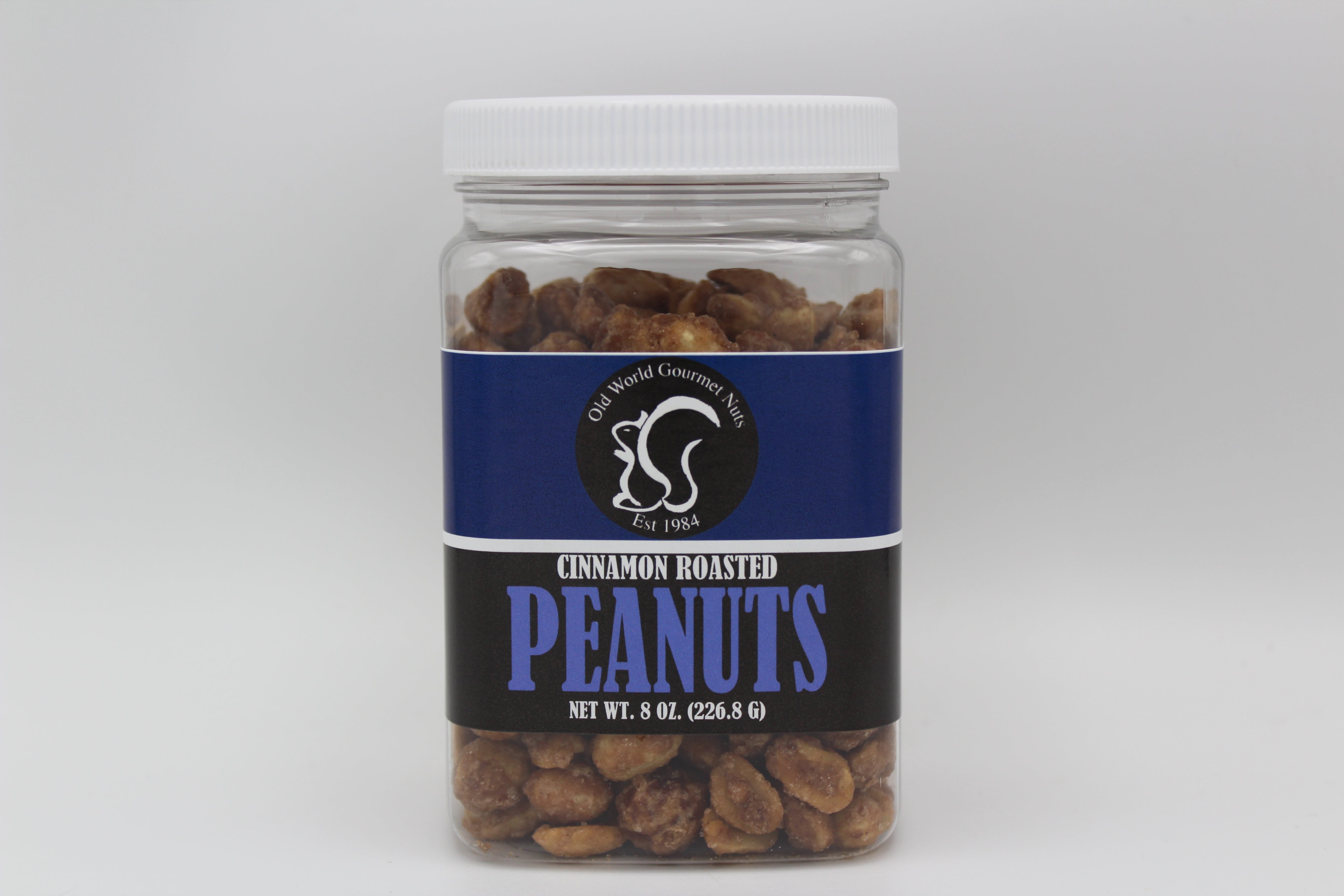8 oz. Jar - Cinnamon Roasted Peanuts – Old World Gourmet Nuts