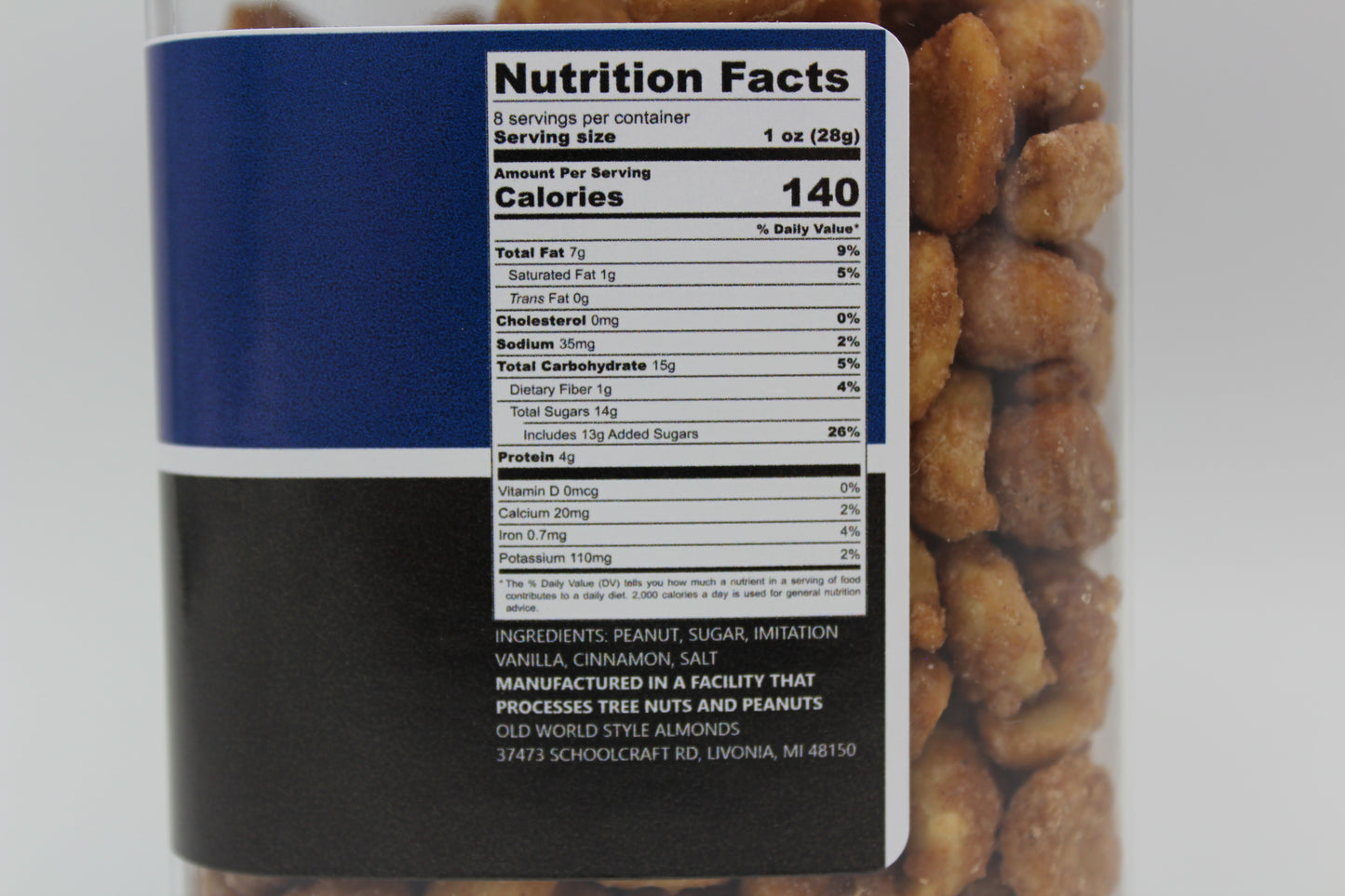 8 oz. Jar - Cinnamon Roasted Peanuts