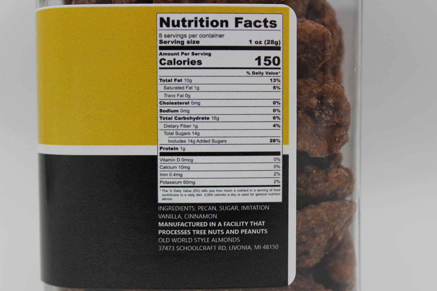 8 oz. Jar - Cinnamon Roasted Pecans