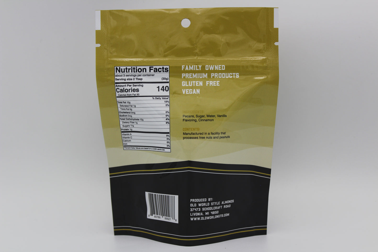 3 oz. Pouch - Cinnamon Roasted Pecans