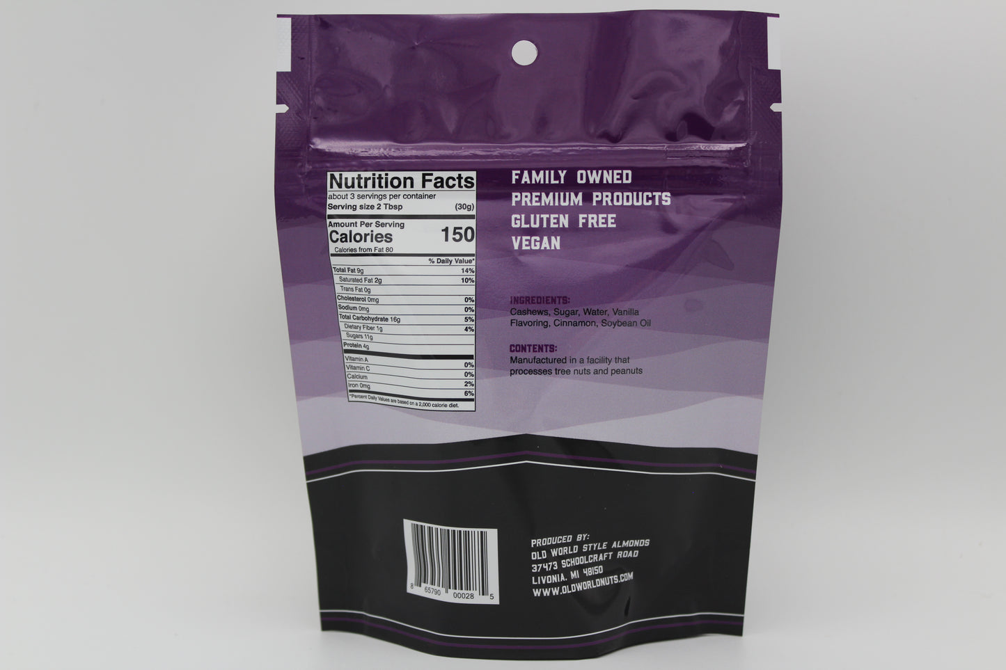 3 oz. Pouch - Cinnamon Roasted Cashews