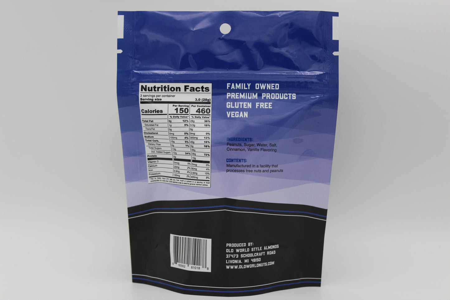 3 oz. Pouch - Cinnamon Roasted Peanuts