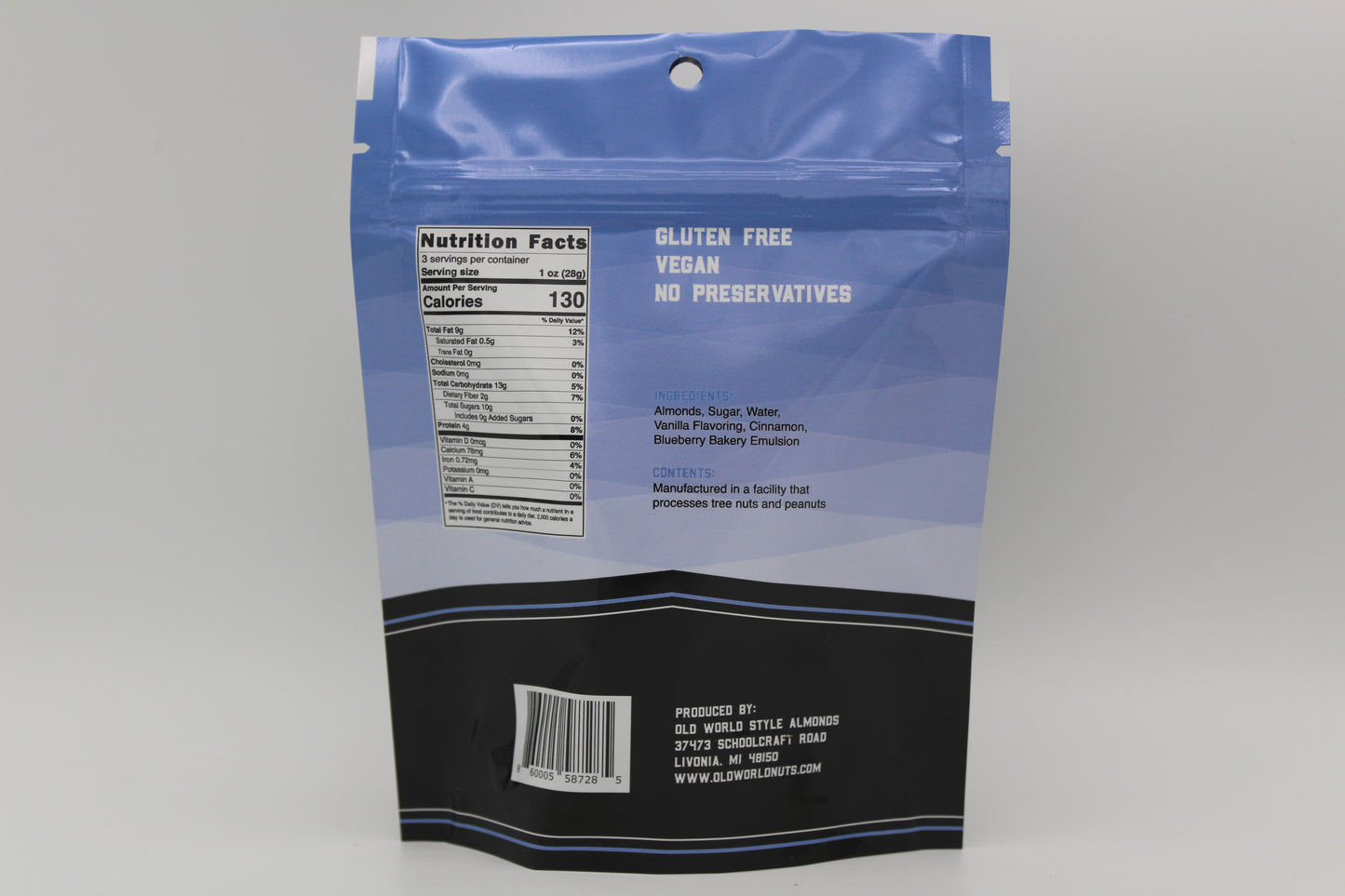 3 oz. Pouch - Blueberry Almonds