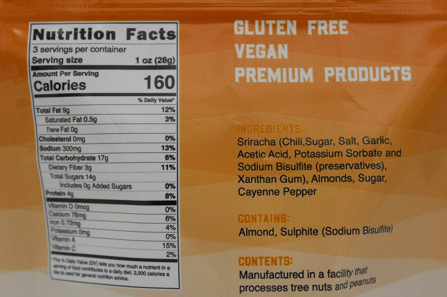 3 oz. Pouch - Sweet Heat Almonds