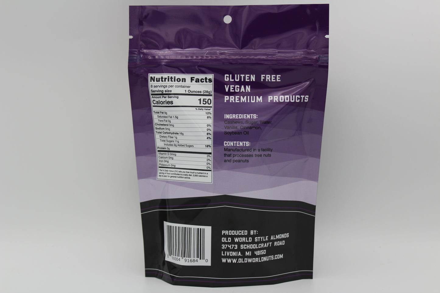 8 oz. Pouch - Cinnamon Roasted Cashews