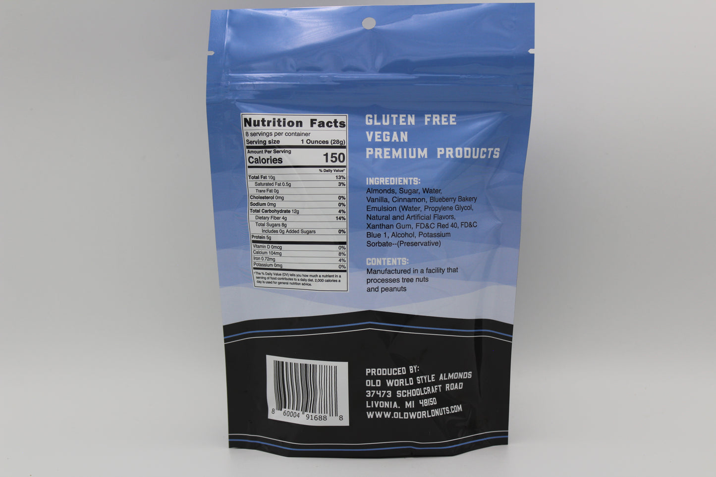 8 oz. Pouch - Blueberry Almonds