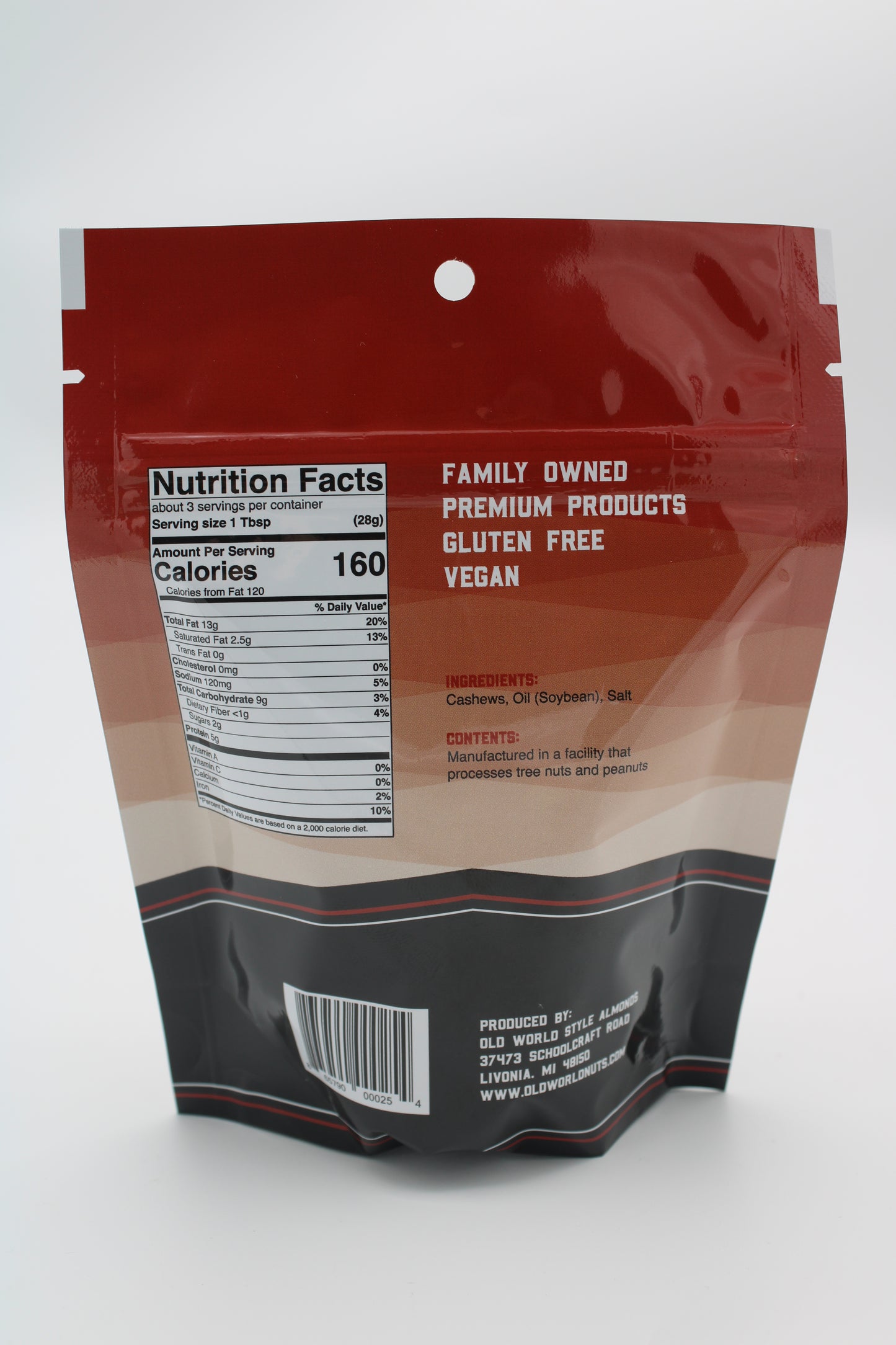 3 oz. Pouch - Salted Cashews