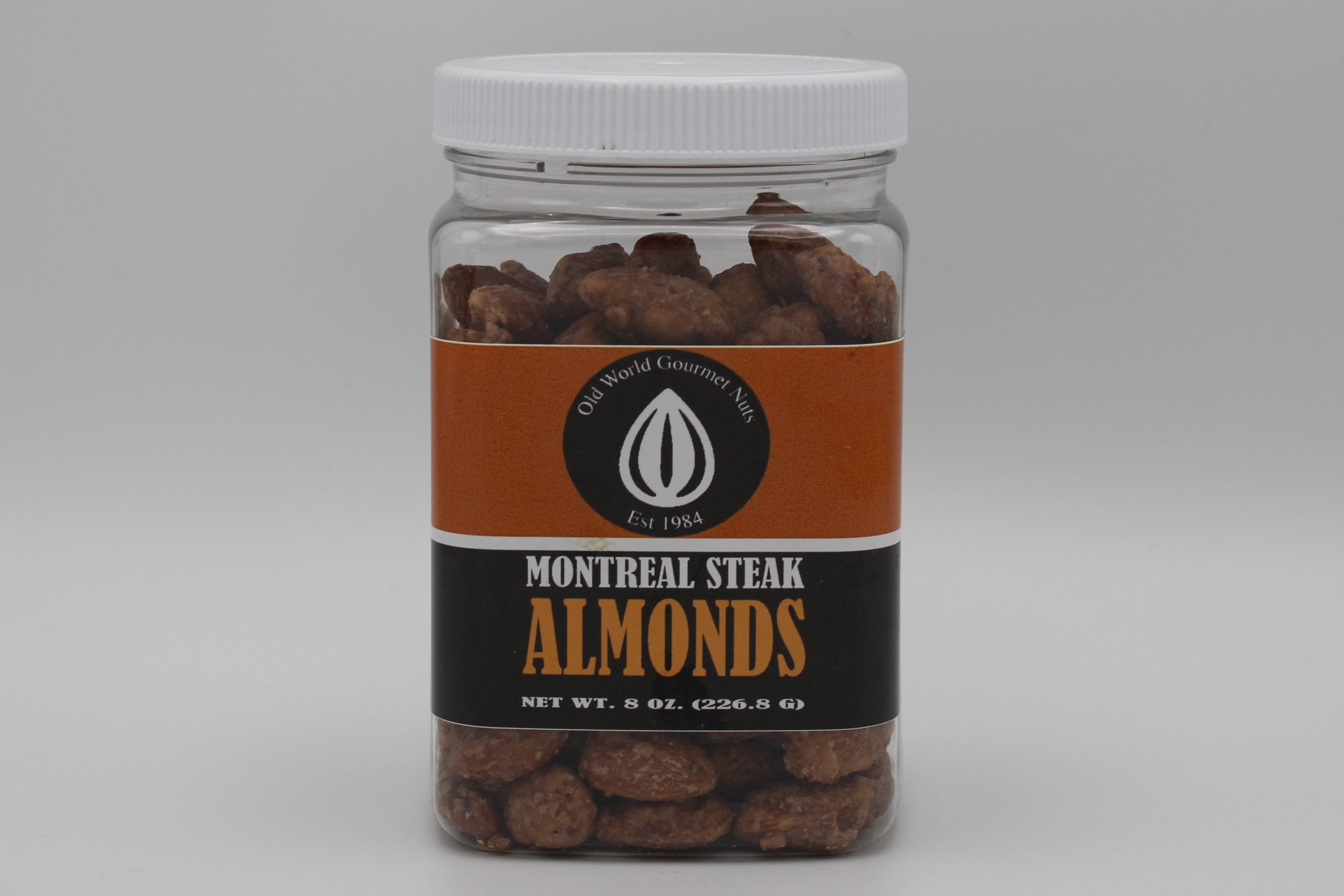 8 oz. Jar - Montreal Steak Almonds – Old World Gourmet Nuts
