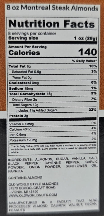 8 oz. Jar - Montreal Steak Almonds