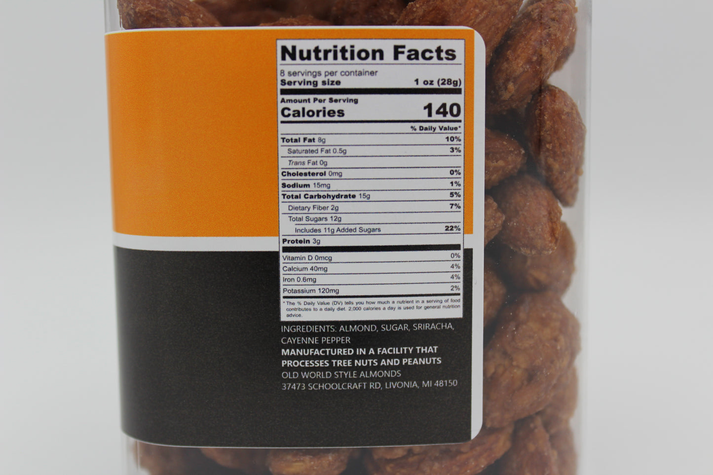 8 oz. Jar - Sweet Heat Almonds